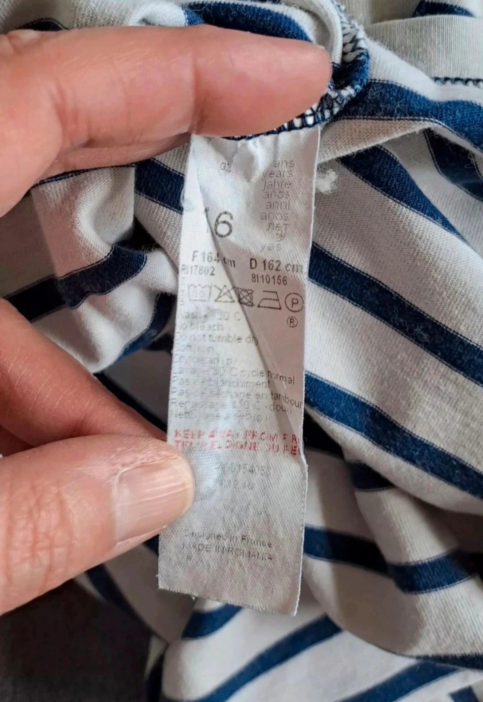 Chipie t-shirt met marinière, lange mouwen, 16 jaar – photo 5